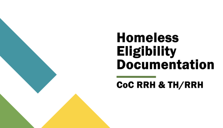 Homeless Eligibility Documentation Opening Slide