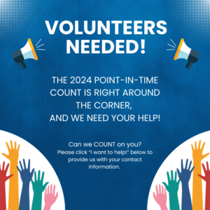 Volunteers Needed for 2024 PIT Count