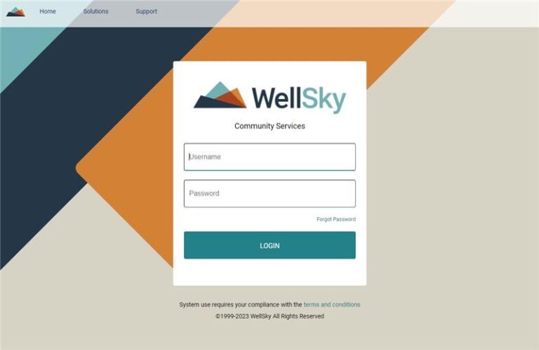 WellSky Community Services Login Page