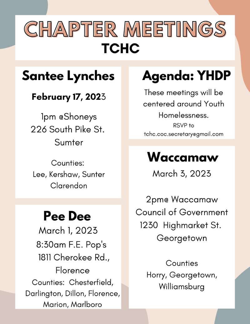 TCHC Chapter Meeting Flyer Q1 2023